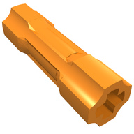 Деталь LEGO CROSS AXLE, EXTENSION, 3M, Оранжевый