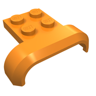 Деталь LEGO Mudguard 3X4, W/ Plate, No. 1, Оранжевый