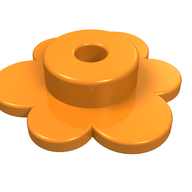 Деталь LEGO Flower - Small, Оранжевый