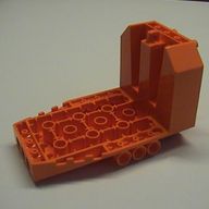 Деталь LEGO Aircraft Fuselage Angular Aft Section 6 x 10 x 5, Оранжевый