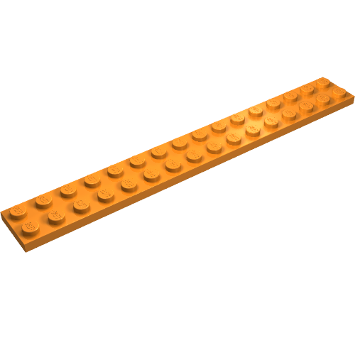 Набор LEGO Plate 2 x 16, Оранжевый