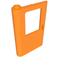 Деталь LEGO Door 1 x 4 x 5 Train Right - Thin Support Bottom, Оранжевый