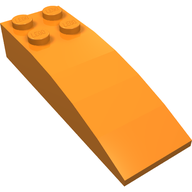 Деталь LEGO Скос изогнутый 6 x 2, Оранжевый