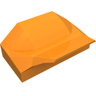 Деталь LEGO Brick Wedged 1 x 2 x 2/3 No Studs, Wing End, Оранжевый