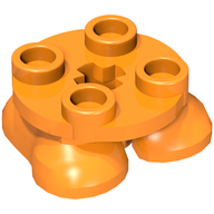 Деталь LEGO Feet, 2 x 2 x 2/3 with 4 Studs on Top, Оранжевый