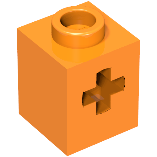 Набор LEGO Technic Brick 1 x 1 with Axle Hole, Оранжевый