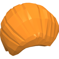Деталь LEGO Minifig Hair Combed Front to Rear, Оранжевый