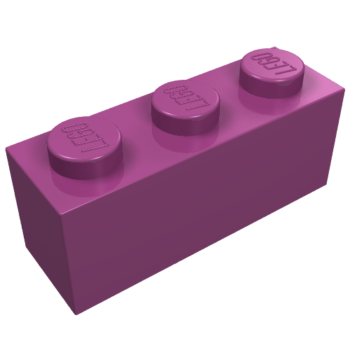 Набор LEGO Brick 1 x 3, Пурпурный