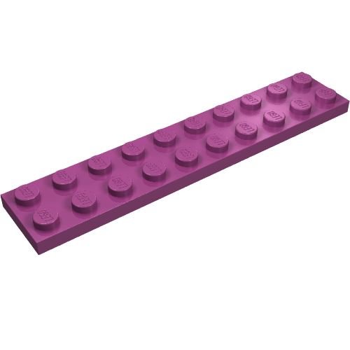 Набор LEGO Plate 2 x 10, Пурпурный