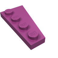 Деталь LEGO Пластина-клин левая 4 x 2, Пурпурный