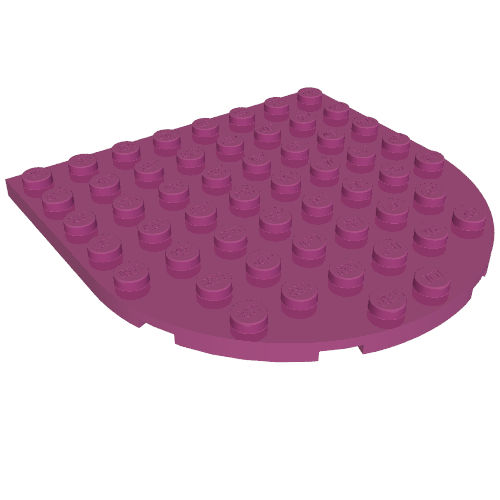 Набор LEGO Plate 8 x 8 with Half Circle, Пурпурный