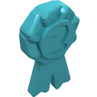 Деталь LEGO Friends Accessories Award Ribbon with Number 2, Пурпурный