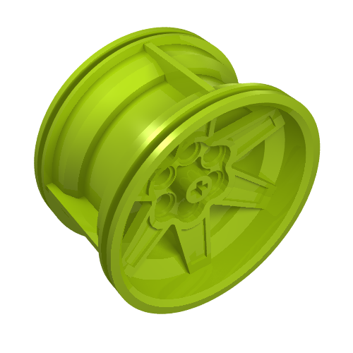 Набор LEGO Wheel 56 x 36 Technic Racing Medium with 6 Pin Holes, Лайм