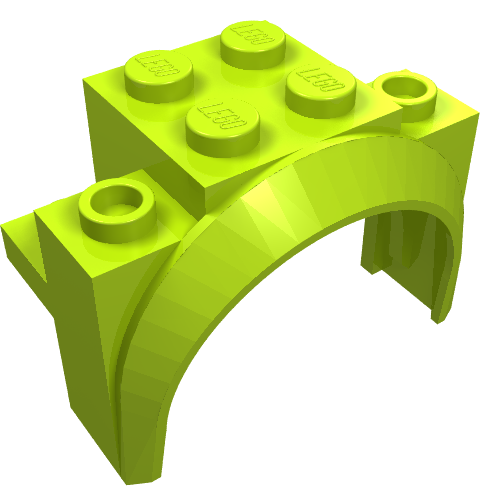 Набор LEGO Vehicle Mudguard 4 x 2 1/2 x 2 1/3 with Arch Round, Лайм