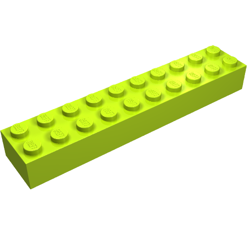 Набор LEGO Brick 2 x 10, Лайм