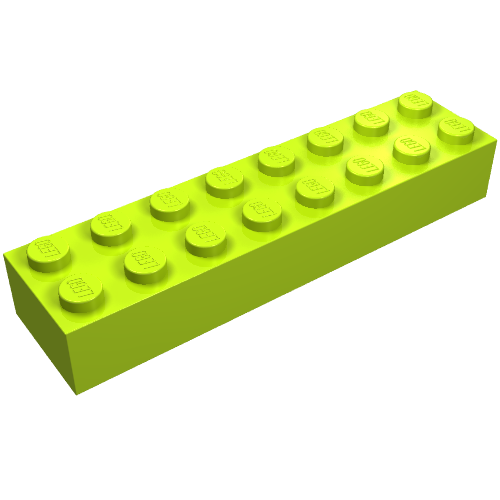 Набор LEGO Brick 2 x 8, Лайм