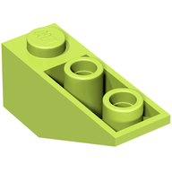 Деталь LEGO Slope Inverted 33° 3 x 1 with Internal Stopper and No Front Stud Connection, Лайм
