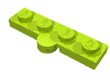 Деталь LEGO Шарнирная пластина 1 x 4 поворотная, верх и основание, в сборе, Лайм