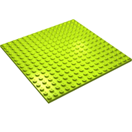 Деталь LEGO Пластина 16 x 16, Лайм
