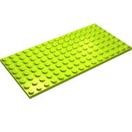Деталь LEGO Пластина 8 x 16, Лайм