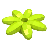 Деталь LEGO Friends Accessories Flower with 7 Thin Petals and Pin, Лайм