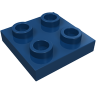 Деталь LEGO Пластина специальная 2 x 2, с отверстием под штифт, Темно-синий