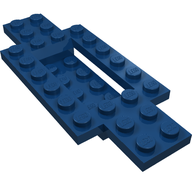 Деталь LEGO Vehicle, Base 4 x 10 x 2/3 with 4 x 2 Recessed Center with Smooth Underside, Темно-синий