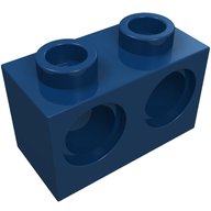 Деталь LEGO Кирпичик Technic 1 x 2, Темно-синий