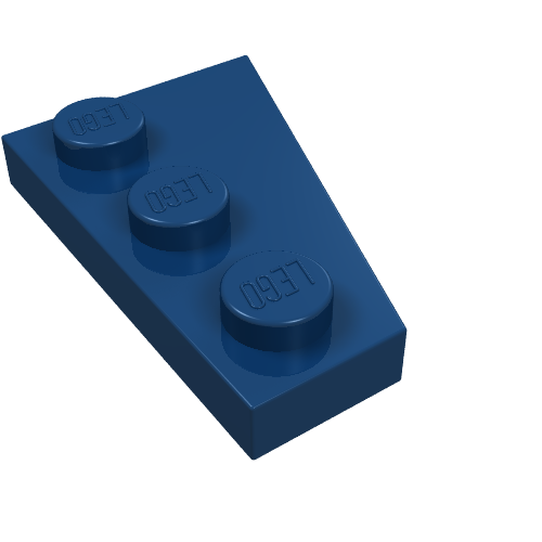 Набор LEGO Wedge Plate 3 x 2 Left, Темно-синий