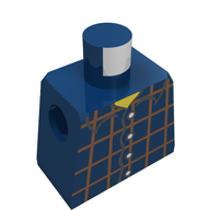 Деталь LEGO Minifig Torso with Blue Plaid Shirt Print, Темно-синий