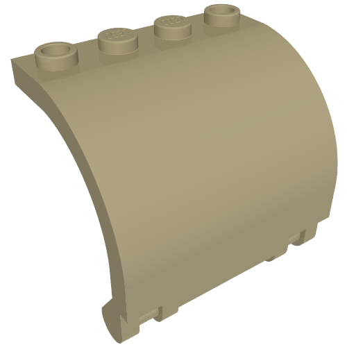 Набор LEGO Hinge Panel 3 x 4 x 3 Curved, Dark Tan
