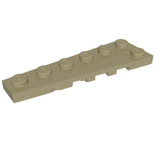 Набор LEGO Wedge Plate 6 x 2 Left, Dark Tan