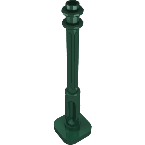 Набор LEGO Lamp Post 2 x 2 x 7 with 4 Base Flutes, Темно-зеленый