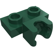Деталь LEGO Plate Special 1 x 2 5.9mm Centre Side Cup, Темно-зеленый