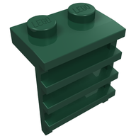 Деталь LEGO Plate Special 1 x 2 with Ladder, Темно-зеленый