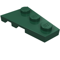Деталь LEGO Пластина-клин правая 3 x 2, Темно-зеленый