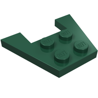 Деталь LEGO Wedge Plate 3 x 4 without Stud Notches, Темно-зеленый