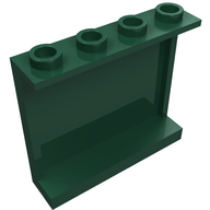Деталь LEGO Панель 1 x 4 x 3, Темно-зеленый
