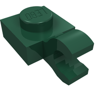 Деталь LEGO Пластина специальная 1 x 1, с горизонтальной клипсой, Темно-зеленый