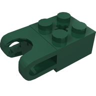 Деталь LEGO Technic Brick Special 2 x 2 with Ball Receptacle Wide and Axle Hole, Темно-зеленый