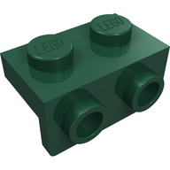 Деталь LEGO Кронштейн 1 x 2 - 1 x 2, Темно-зеленый