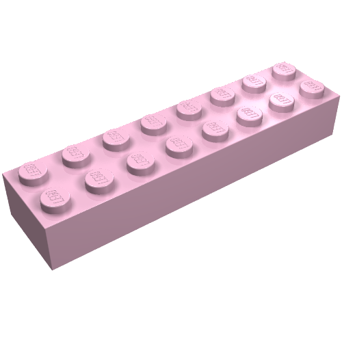 Набор LEGO Brick 2 x 8, Ярко-розовый