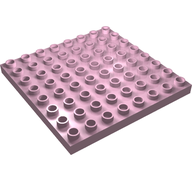 Деталь LEGO Пластина 8 x 8, Ярко-розовый