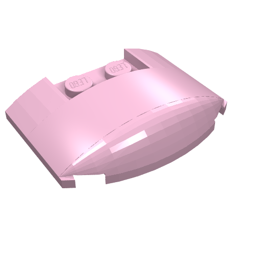 Набор LEGO Wedge 3 x 4 x 2/3 Triple Curved Smooth, Ярко-розовый