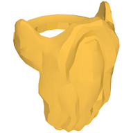 Деталь LEGO Minifig Beard, Rounded End [Gandalf], Жемчужно-золотой