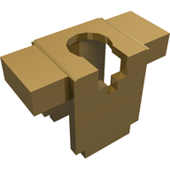 Деталь LEGO Minifig Breastplate Rectangular (Minecraft), Жемчужно-золотой