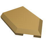 Деталь LEGO Tile Special 2 x 3 Pentagonal, Жемчужно-золотой