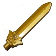Деталь LEGO Weapon Sword Blade, Straight, Жемчужно-золотой