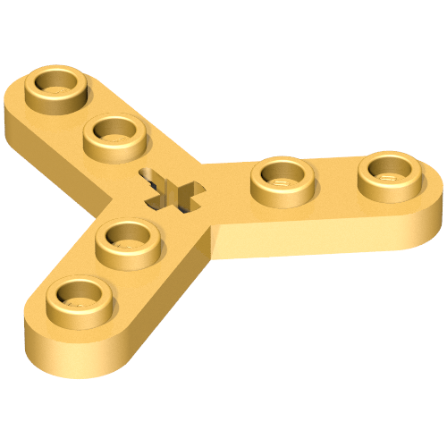 Набор LEGO Technic, Plate Rotor 3 Blade with Smooth Ends and 6 Studs (Propeller), Pearl Gold