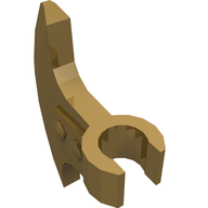 Деталь LEGO Minifig Axe Head, Clip-on (Viking) [Thick Clip], Жемчужно-золотой